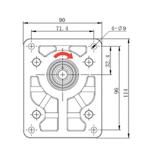 Pompa hydrauliczna zębata PRESKO 26cm3/obr. Grupa 2PE - Akcesoria do hydrauliki siłowej - miniaturka - grafika 2