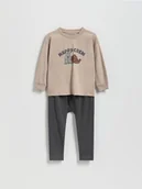 Bluzki dla niemowląt - Reserved - Bawełniany komplet - brązowy - miniaturka - grafika 1