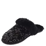 Kapcie damskie - UGG Damskie kapcie W Scuffette II grube cekiny, czarne, 3 UK - miniaturka - grafika 1