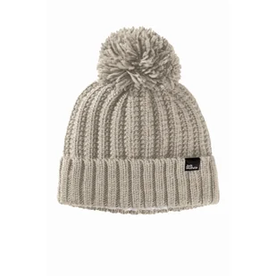 Czapka na zimę Jack Wolfskin HIGHLOFT KNIT BEANIE W dusty grey - S - Czapki męskie - miniaturka - grafika 1