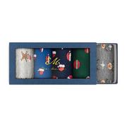 Skarpetki męskie - Zestaw 5 par kolorowych świątecznych skarpet w eleganckim pudełku EM - EM Men's Accessories - miniaturka - grafika 1