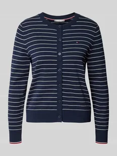 Kurtka z dzianiny o kroju regular fit z mieszanki bawełny - Swetry damskie - miniaturka - grafika 1