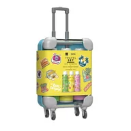 Zestawy kosmetyków damskich - HISKIN SET Travel Mini Walizka Szampon Do Włosów 95ml + Odżywka Do Włosow 95ml + Żel Pod Prysznic 95ml  Żółta - miniaturka - grafika 1