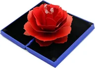 Biżuteria - akcesoria - Pudełko na pierścionek, etui na pierścionek z wyskakującą różą 3D na biżuterię zaręczynową lub ślubną, bez obrączki - miniaturka - grafika 1