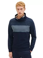 Bluzy męskie - TOM TAILOR Bluza męska, 32438 - Navy Soft Spacedye, L - miniaturka - grafika 1