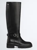 Kozaki damskie - Liu Jo Skórzane kozaki w kolorze czarnym - miniaturka - grafika 1