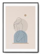 Plakaty - Plakat r A4 21x30 cm Kobieta Rysunek Szkic Grafika - miniaturka - grafika 1