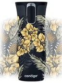 Kubki termiczne - Kubek termiczny Contigo West Loop 2.0 470 ml - Kwiaty hibiskusa - czarny - miniaturka - grafika 1