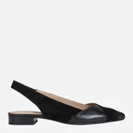 Baleriny - Baleriny damskie skórzane Geox D029BA021TU-C9999 37.5 24.4 cm Czarne (8054730596502). Baleriny damskie - miniaturka - grafika 1