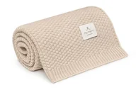 Koce i narzuty dla dzieci - Kocyk ze 100% wełny merino warm beige - premium collection my memi - miniaturka - grafika 1