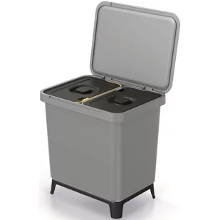 ŚMIETNIK KOSZE NA ŚMIECI SYSTEMA 2W1 SMOOTH GRAY - Kosze na śmieci - miniaturka - grafika 2