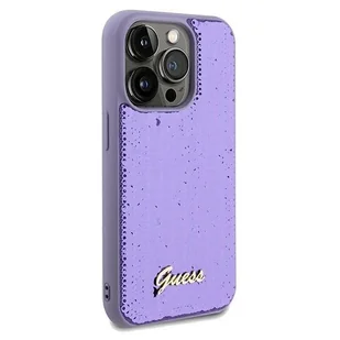 Etui Guess GUHCP13LPSFDGSUApple iPhone 13 / 13 Pro hardcase Sequin Script Metal fioletowy/purple - Etui i futerały do telefonów - miniaturka - grafika 5