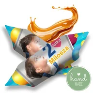 Cukierki - Krówki personalizowane CHRZEST baby shower URODZINKI 120szt - miniaturka - grafika 1