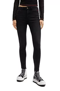 Spodnie damskie - Desigual jeansy damskie, czarny, 36 - grafika 1