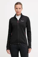 Bluzy damskie - Salewa bluza sportowa Puez Waffle Hybrid kolor czarny gładka 00-0000028860 - miniaturka - grafika 1