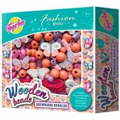 Prace ręczne dla dzieci - Koraliki drewniane motyle 450szt. - STnux - miniaturka - grafika 1