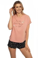 Piżamy damskie - Henderson Ladies Adore 41303 różowa piżama damska - miniaturka - grafika 1