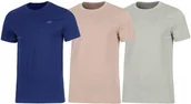Koszulki męskie - 4F ZESTAW 3szt. 3-PAK MÄSKA KOSZULKA T-SHIRT 100% BAWEĹNA / rozm XL - miniaturka - grafika 1