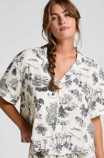 Hunkemöller Tkana bluza z krótkim rękawem Biały - Biustonosze - miniaturka - grafika 1