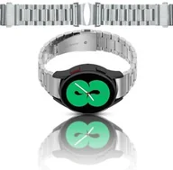 Akcesoria do smartwatchy - Bizon Pasek ze stali nierdzewnej Strap Watch Aura do Samsung Galaxy Watch FE/7/6/6 Classic/5/5 Pro/4/4 Classic, srebrny - miniaturka - grafika 1