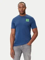 Koszulki męskie - Calvin Klein Jeans T-Shirt Gradient Monogram LV04RC859G Niebieski Regular Fit - miniaturka - grafika 1