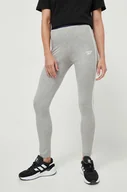 Legginsy - Reebok legginsy damskie kolor szary melanżowe - miniaturka - grafika 1