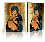 Ikony i obrazy sakralne - Ikona religijna Matka Boża Włodzimierska - miniaturka - grafika 1