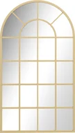 Lustra - HOMCOM lustro ścienne lustro do szafy 110 x 62 cm lustro dekoracyjne z metalową ramą wiszące lustro do salonu lustro do sypialni złote - miniaturka - grafika 1