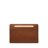 Portfele - Fossil Damski skórzany wielofunkcyjny składany portfel Liza dla kobiet, brązowy W/złoty, jeden rozmiar - miniaturka - grafika 1