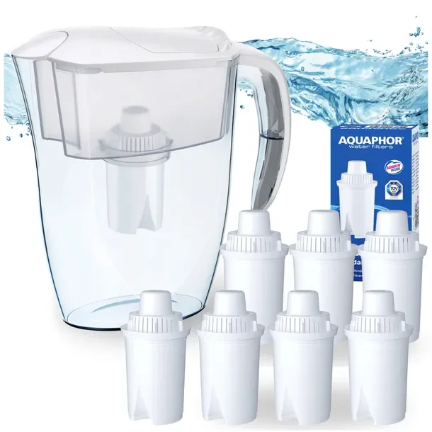 Dzbanek Filtrujący Aquaphor Real 2,9L Biały, 7 Wkładów Filtrujących B15