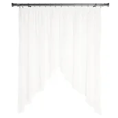 Firany - Firanka z taśmą MALWINA 290 x 160 cm kolor biały - miniaturka - grafika 1