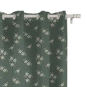 Zasłony - Zasłona SUMMER wzór SM35 | drobne kwiatki na szarozielonym tle 150 x 150 cm tkanina standard - miniaturka - grafika 1