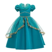 Stroje karnawałowe - Sukienka Strój Przebranie Jasmina Dżasmina 98/104 - miniaturka - grafika 1