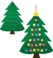 Kalendarze - Kalendarz adwentowy Filcowa choinka dla dzieci + ozdoby - miniaturka - grafika 1