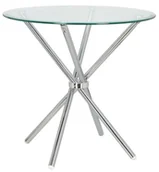 Stoły - Okrągły Stół Nowoczesny Ze Szklanym Blatem D3-C02 - miniaturka - grafika 1