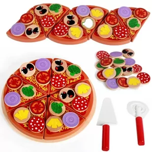 LT324 DREWNIANA PIZZA DO KROJENIA NA RZEP NÓŻ WARZYWA - Klocki - miniaturka - grafika 1