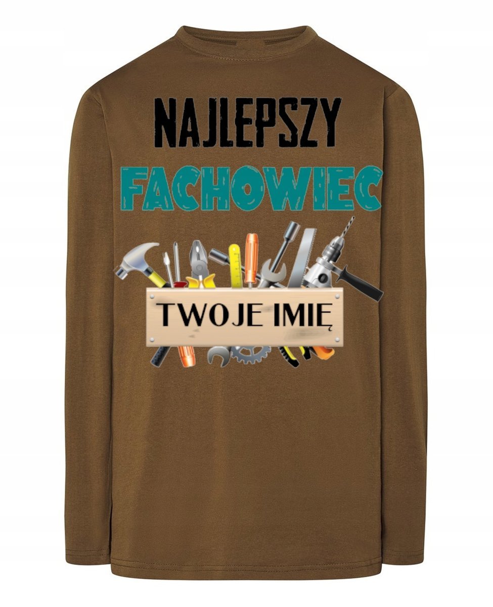 Longsleeve Najlepszy Fachowiec Twoje Imię r.L