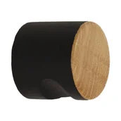 Zawiasy, okucia i inne akcesoria - Gałka meblowa GD13-R31 walec czarna/drewno 5904912051660 - miniaturka - grafika 1