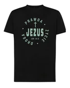 Koszulki i topy damskie - Koszulka Jezus Prawda Życie Droga Jan 14:6 Katolicka Czarny M - miniaturka - grafika 1