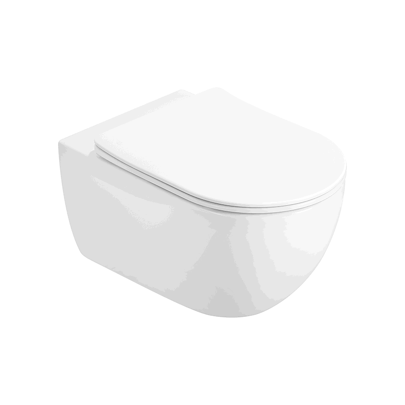 Mexen Carmen miska wc Rimless Tornado z deską wolnoopadającą slim, duroplast, biała połysk - 3088L4000T