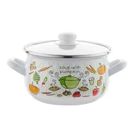 Garnki - Garnek emaliowany Pyza Lumino z pokrywką 22 cm 5,3 l - miniaturka - grafika 1