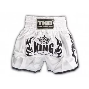 Top King Spodenki Tajskie Muay Thai TKTBS-SP04 White/Black - Spodnie sportowe męskie - miniaturka - grafika 1