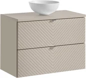 Meble łazienkowe - Zestaw meblowy 80cm z blatem i umywalką nablatową Domi - miniaturka - grafika 1