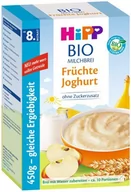 Kaszki dla dzieci - HiPP, Bio, mleczna kaszka jogurtowa z owocami, 2x225 g - miniaturka - grafika 1