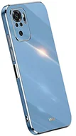 Etui i futerały do telefonów - KEYYO Etui do Xiaomi Redmi Note 10 4G | Note 10S, etui ochronne TPU silikonowe etui na telefon komórkowy z galwanizowanym Phnom Penh, odporne na uderzenia etui typu bumper, miękkie etui - niebieskie - miniaturka - grafika 1