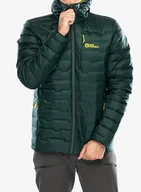 Kurtki narciarskie - Kurtka puchowa Jack Wolfskin Passamani Down Hoody - black olive - miniaturka - grafika 1