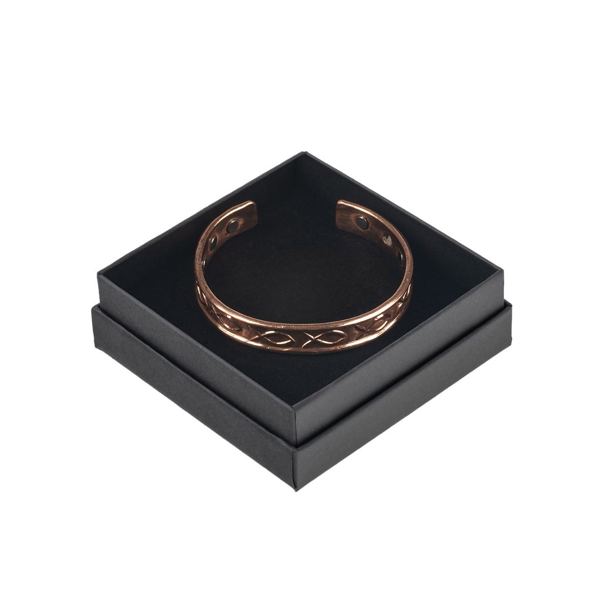 Bransoletka miedziana rybka chrześcijańska Ichtys ICHTHYS miedź zdrowotna prozdrowotna