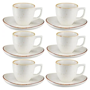 Komplet filiżanek porcelanowych 200 ml 6 sztuk AMMOS - Filiżanki - miniaturka - grafika 1