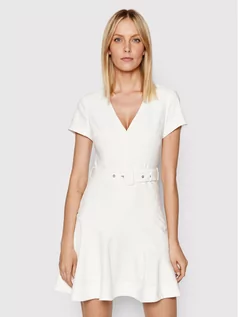 Sukienki - Morgan Sukienka codzienna 221-ROXANE Biały Regular Fit - grafika 1