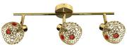 Lampy sufitowe - Candellux Kryształowa listwa sufitowa LAMPA ścienna OPRAWA spot ARON 93-12203 Złoto czerwony - miniaturka - grafika 1